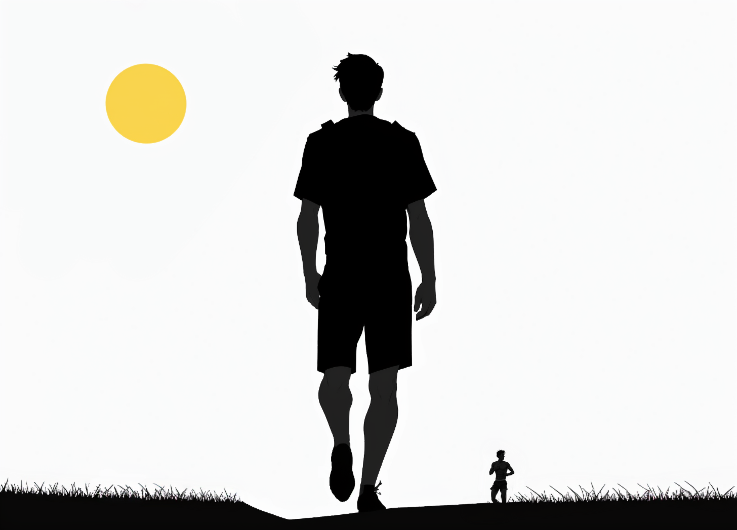 young man hiking