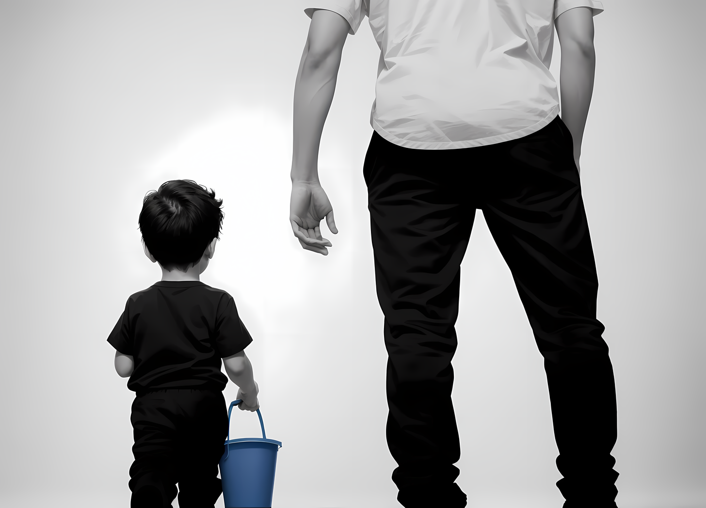father and toddler son
