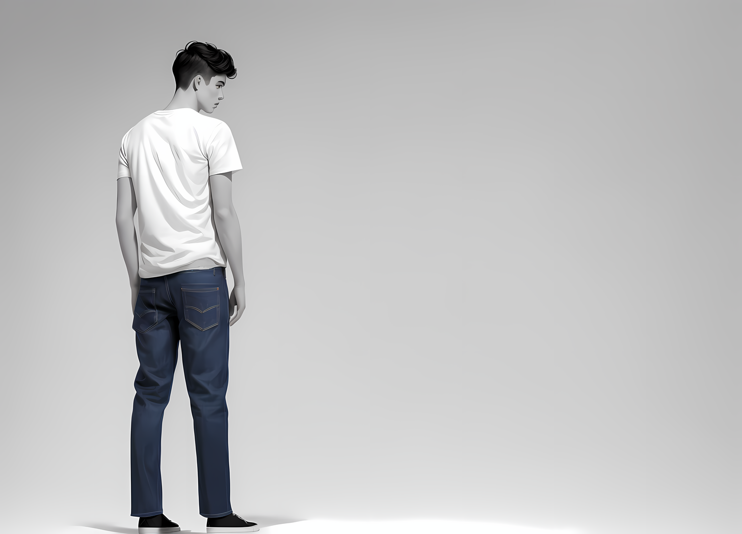 young man standing