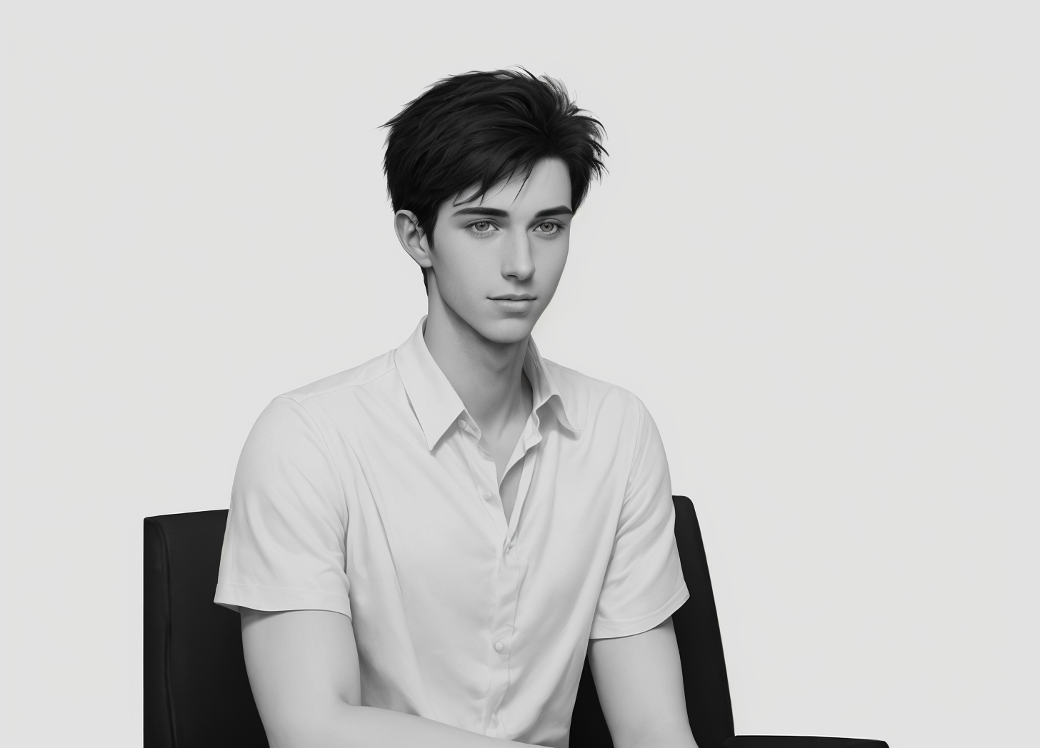 young man sitting in a chair