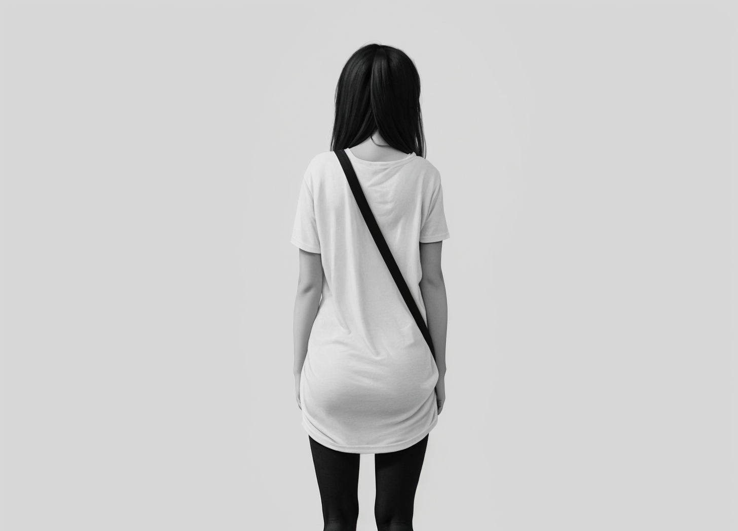 girl standing viewed from behind